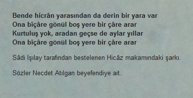 bende hicrân