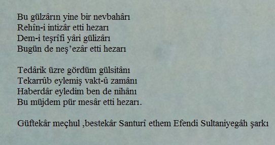 Bu gülzârın yine bir nevbahârı