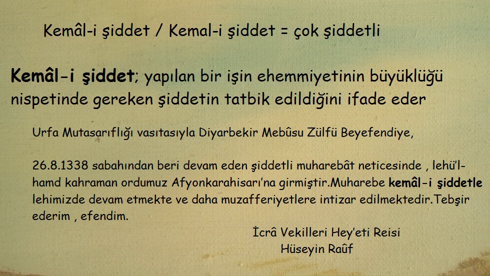 kemali şiddet ne demektir?